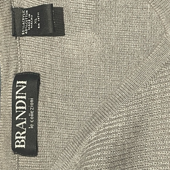 Brandini Men’s V Neck Long Sleeve Sweater Size XL RN 13711 - Picture 4 of 4